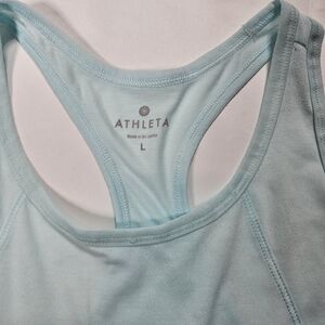 Athleta Light Blue Racerback Tank Top Size L Athletic Yoga Gym Activewear